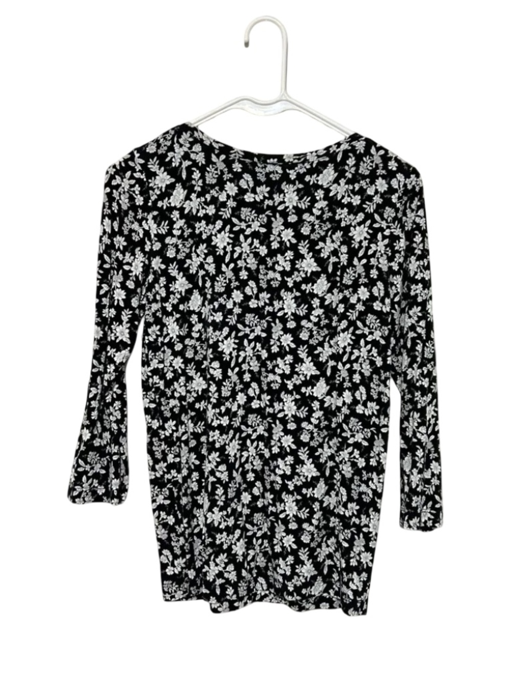 OVS Italy Black White Floral Blouse Size Medium